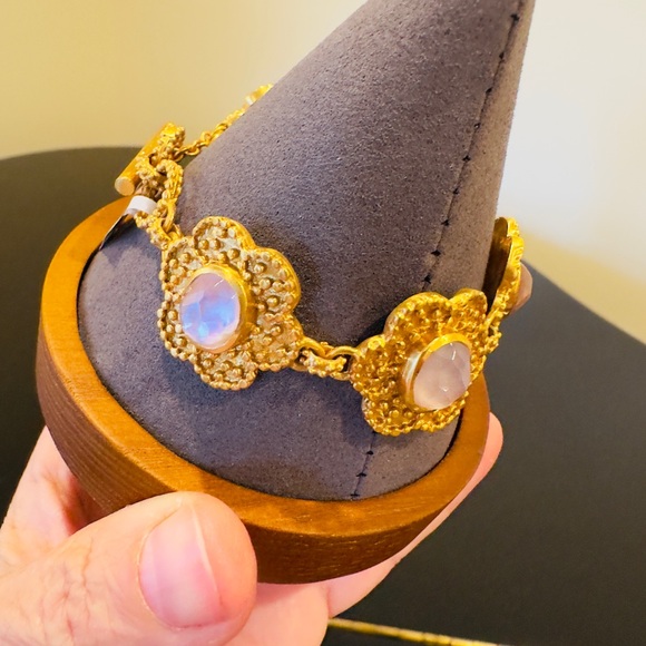 NWT Authentic Luxury Julie Vos Flower Station Iridescent Rose Statement Bracelet - Picture 11 of 17